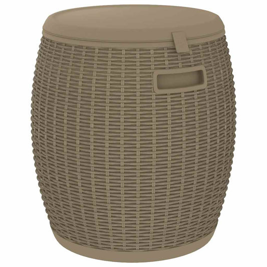 4-in-1 Garden Storage Box Light Brown Polypropylene