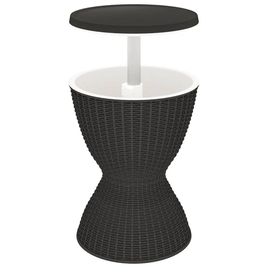 3-in-1 Ice Cooler Table Black Polypropylene