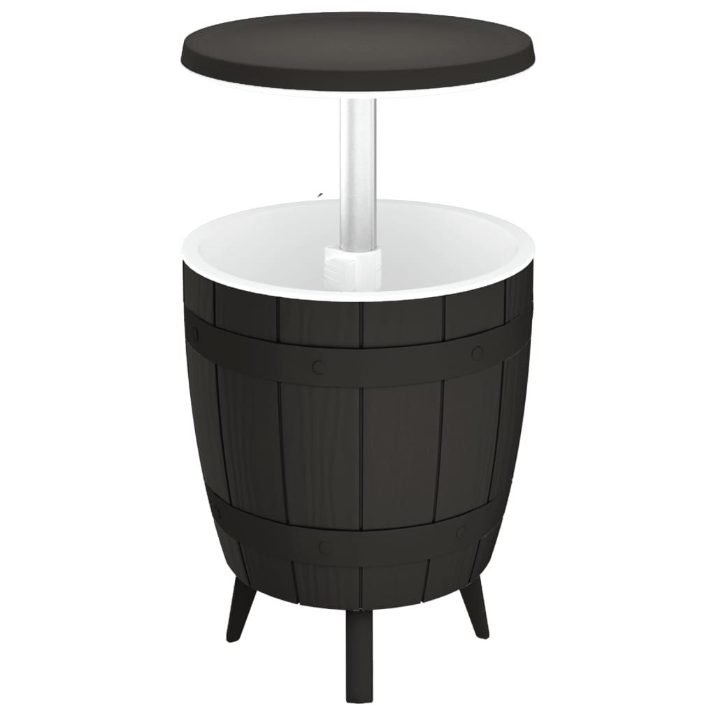 3-in-1 Ice Cooler Table Black Polypropylene