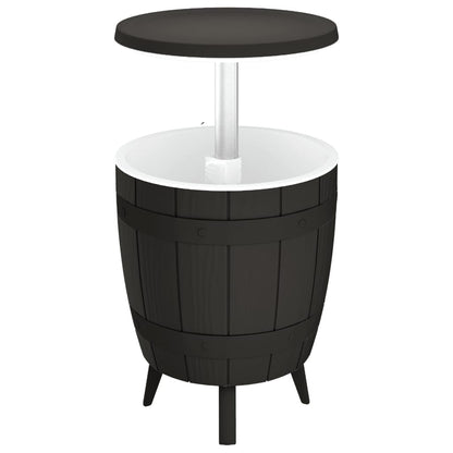 3-in-1 Ice Cooler Table Black Polypropylene