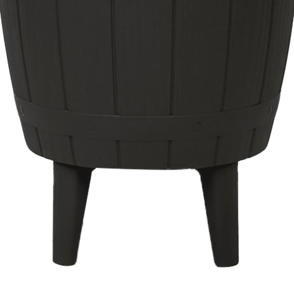 3-in-1 Ice Cooler Table Black Polypropylene