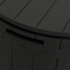 3-in-1 Garden Storage Box Black Polypropylene