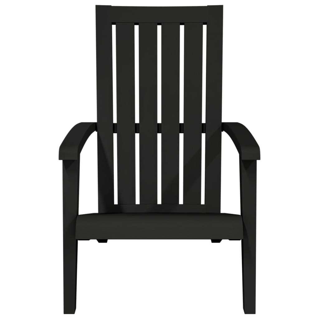Garden Adirondack Chair | Black | Polypropylene (PP) | Standard