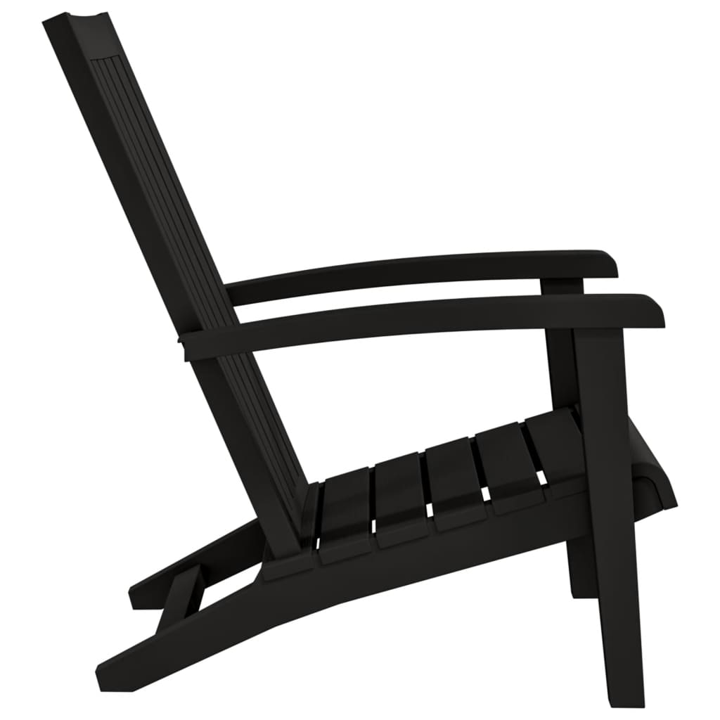 Garden Adirondack Chair | Black | Polypropylene (PP) | Standard