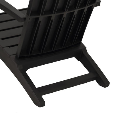 Garden Adirondack Chair | Black | Polypropylene (PP) | Standard