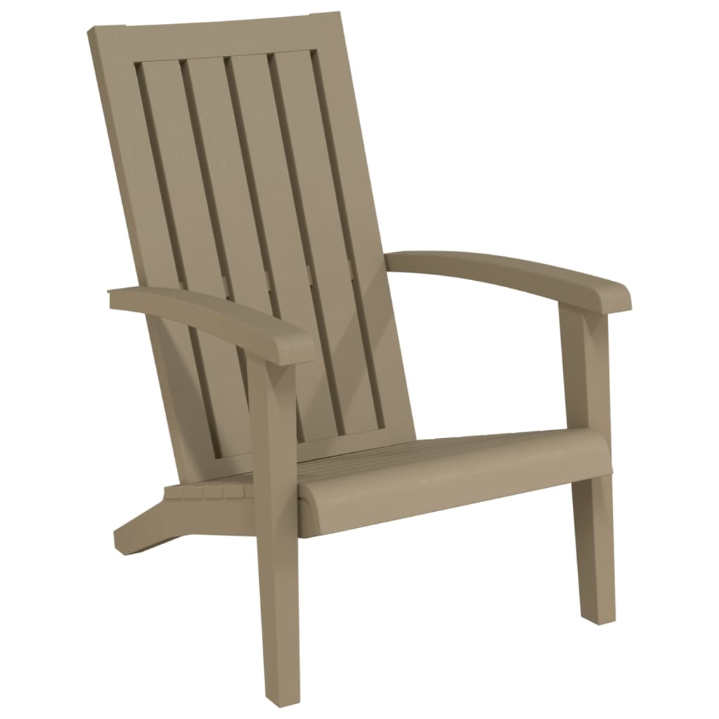 Garden Adirondack Chair | Set of 2 | Light brown | Polypropylene (PP)