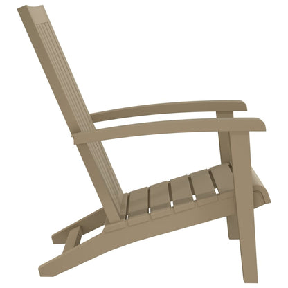 Garden Adirondack Chair | Set of 2 | Light brown | Polypropylene (PP)