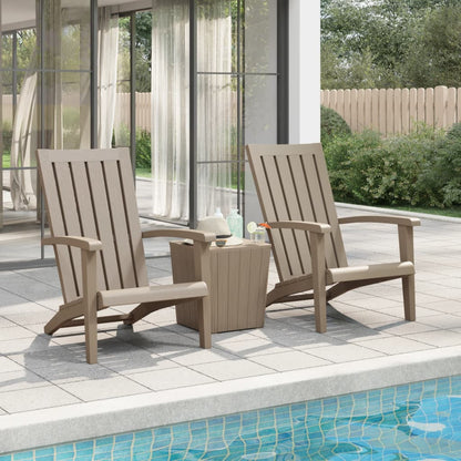 Garden Adirondack Chair | Set of 2 | Light brown | Polypropylene (PP)