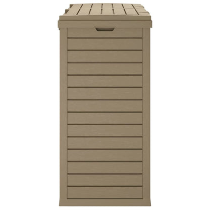 vidaXL Outdoor Garbage Bin Light Brown 30.7"x16.1"x33.9" Polypropylene