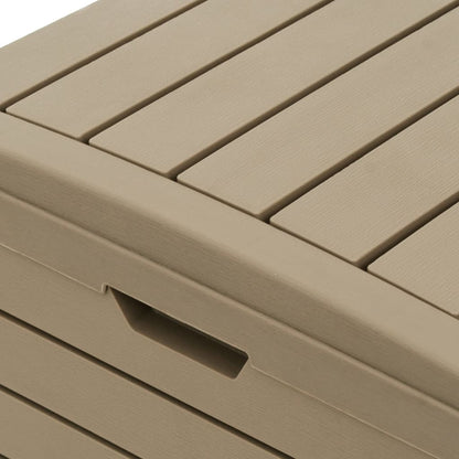 vidaXL Outdoor Garbage Bin Light Brown 30.7"x16.1"x33.9" Polypropylene