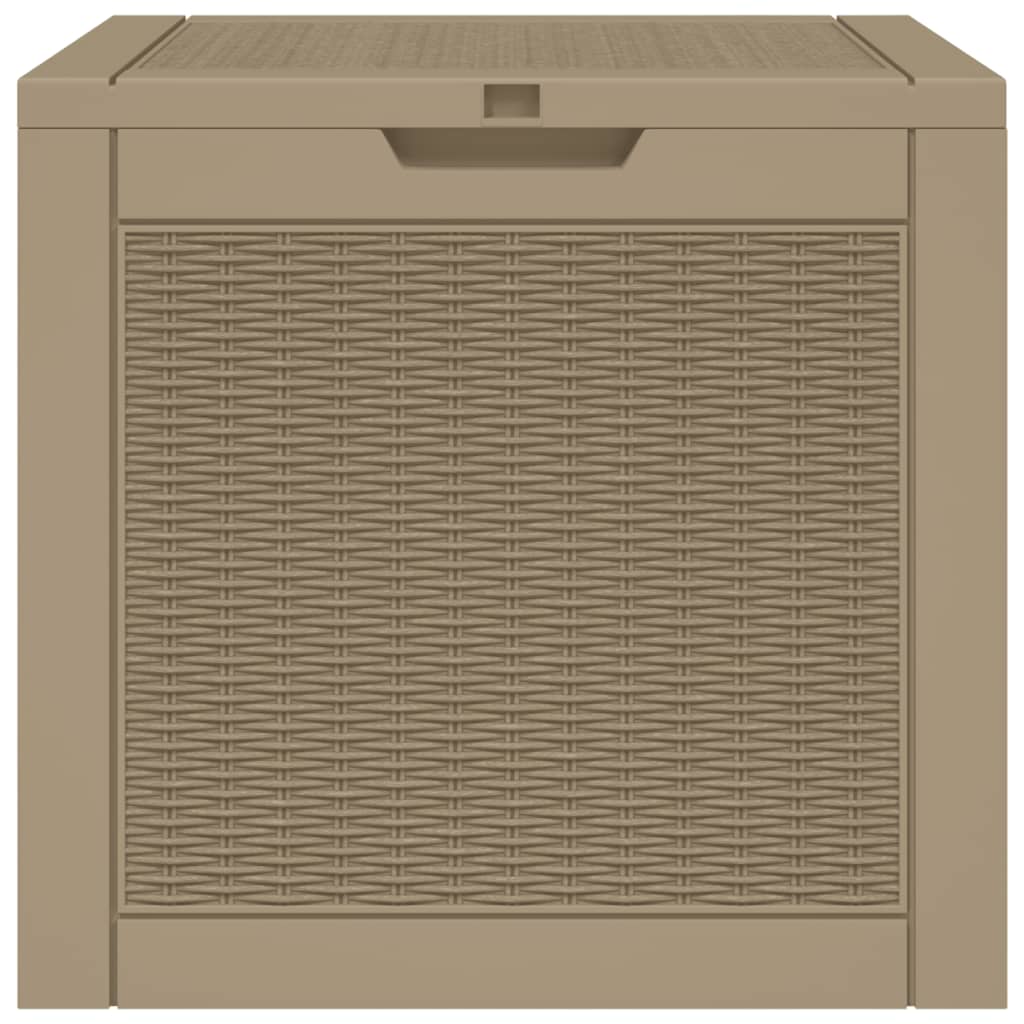 Garden Storage Box Light Brown 55.5x43x53 cm Polypropylene