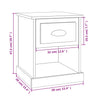 Bedside Cabinet Black 39x39x47.5 cm Engineered Wood
