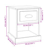 Bedside Cabinet Brown Oak 39x39x47.5 cm Engineered Wood