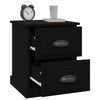 Bedside Cabinet Black 39x39x47.5 cm Engineered Wood