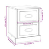 Bedside Cabinet Black 39x39x47.5 cm Engineered Wood