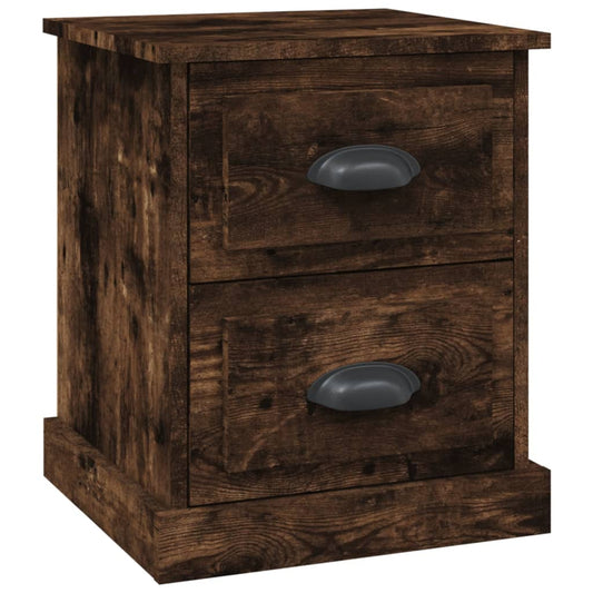 Bedside Cabinet Smoked Oak 39x39x47.5 cm Engineered Wood