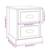 Bedside Cabinet Brown Oak 39x39x47.5 cm Engineered Wood