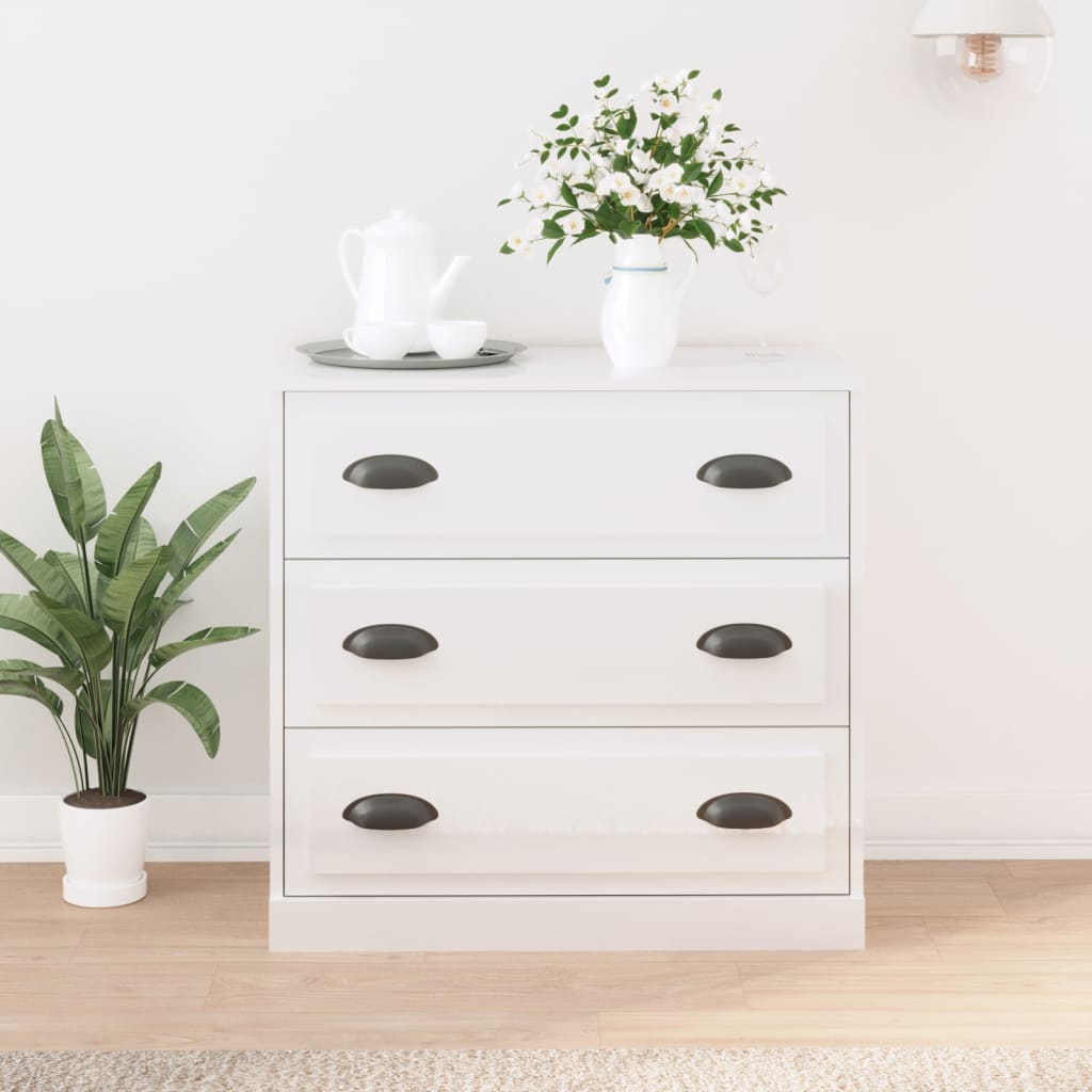 Sideboard | High gloss white | Engineered wood | Small | Sideboard