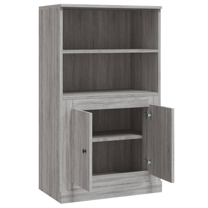 Highboard Grey Sonoma 60x35.5x103.5 cm Engineered Wood