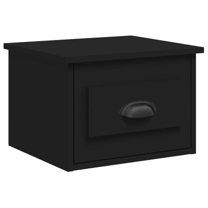 Wall-mounted Bedside Cabinet Black 41.5x36x28cm