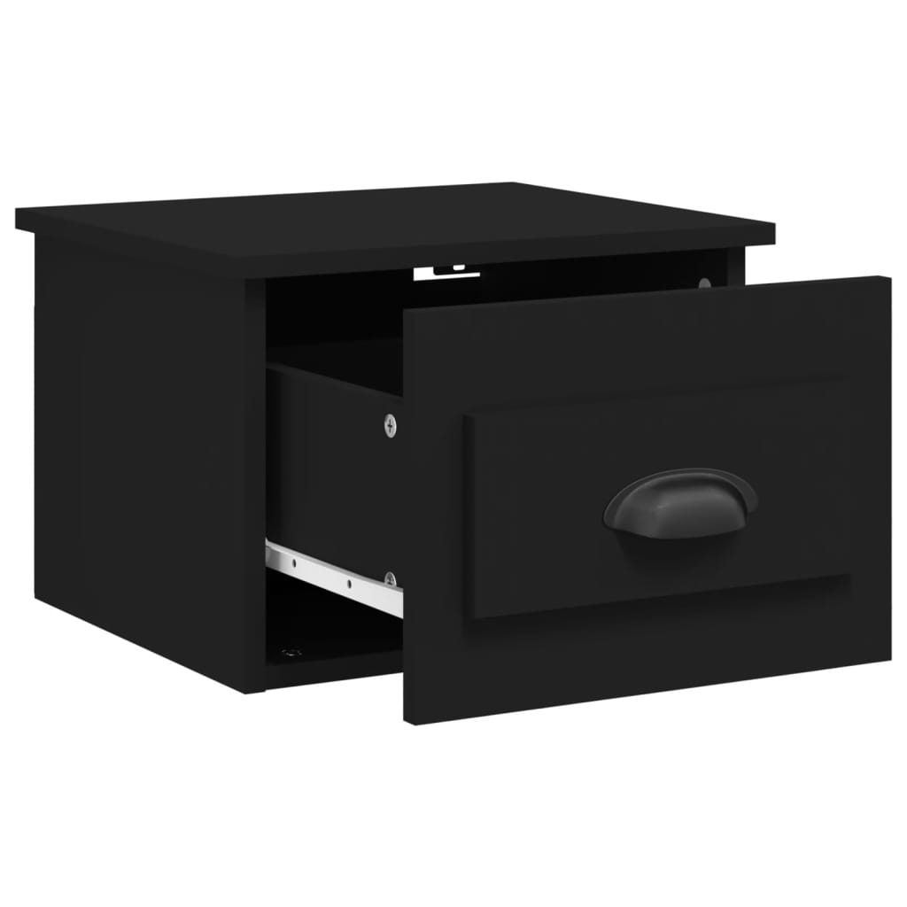 Wall-mounted Bedside Cabinet Black 41.5x36x28cm