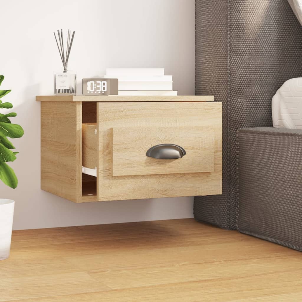 Wall-mounted Bedside Cabinet Sonoma Oak 41.5x36x28cm