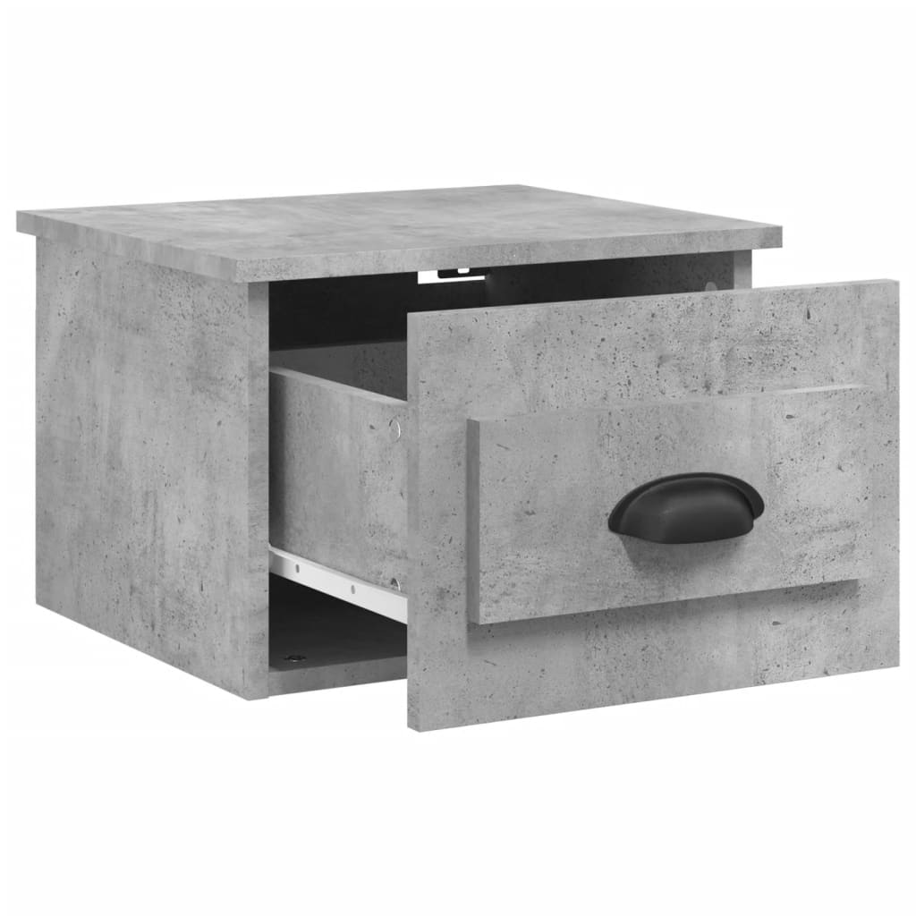 Wall-mounted Bedside Cabinet Concrete Grey 41.5x36x28cm