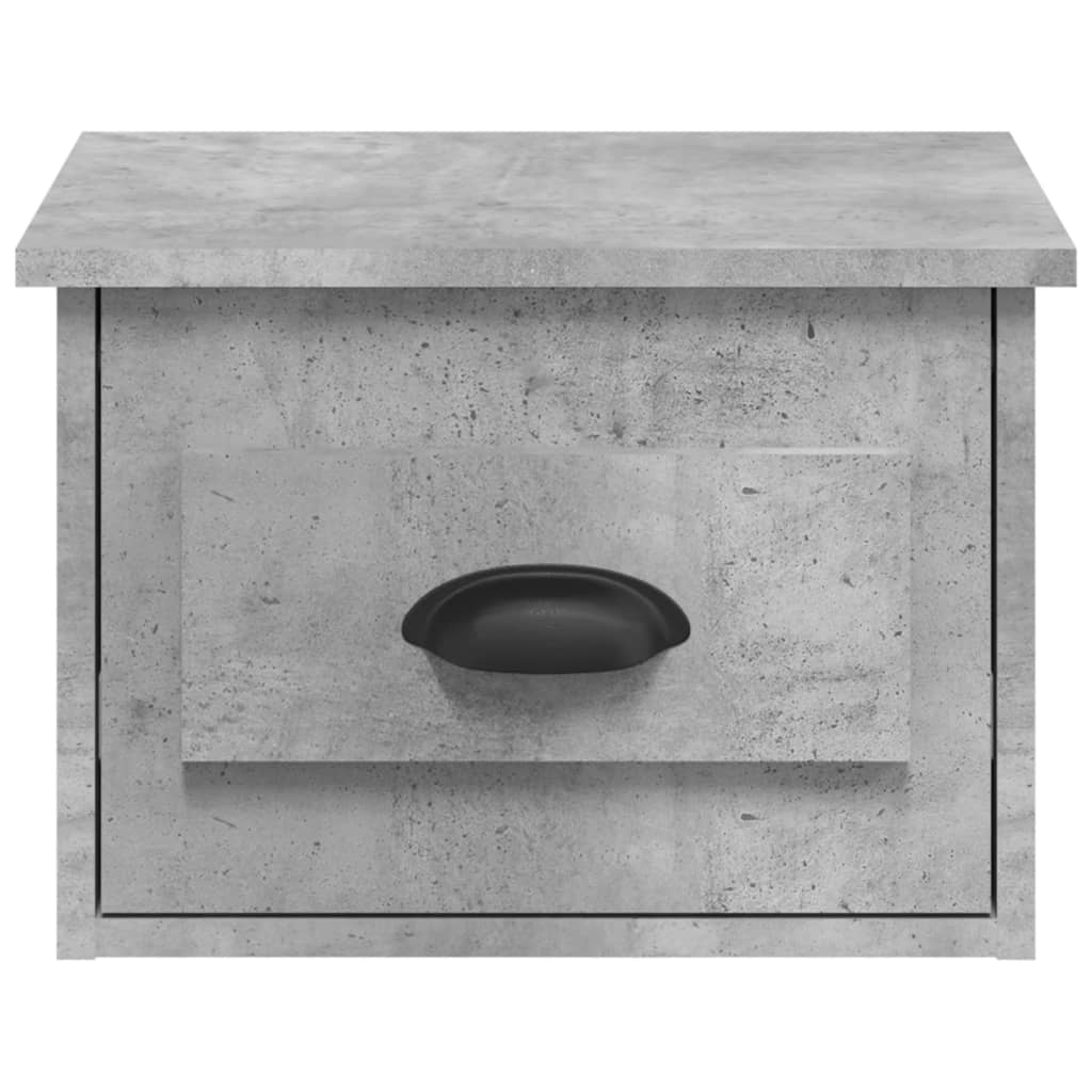 Wall-mounted Bedside Cabinet Concrete Grey 41.5x36x28cm