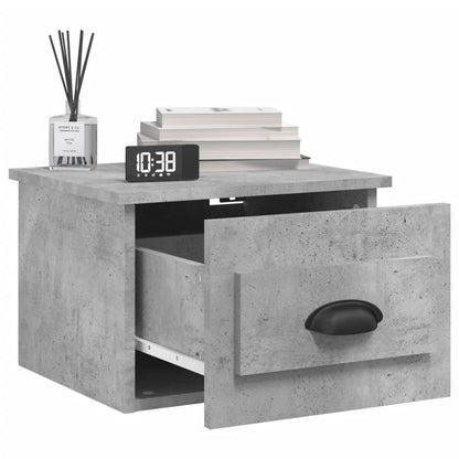 Wall-mounted Bedside Cabinets 2 pcs Concrete Grey 41.5x36x28cm