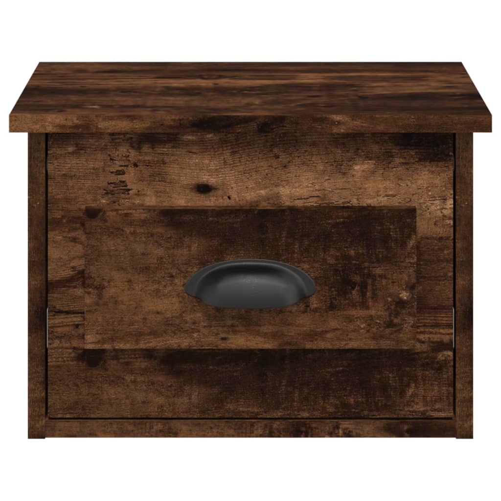 Wall-mounted Bedside Cabinet Smoked Oak 41.5x36x28cm