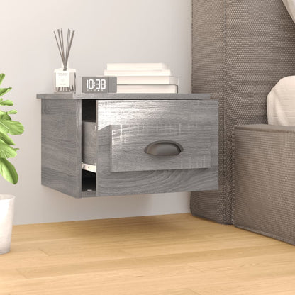 Wall-mounted Bedside Cabinets 2 pcs Grey Sonoma 41.5x36x28cm