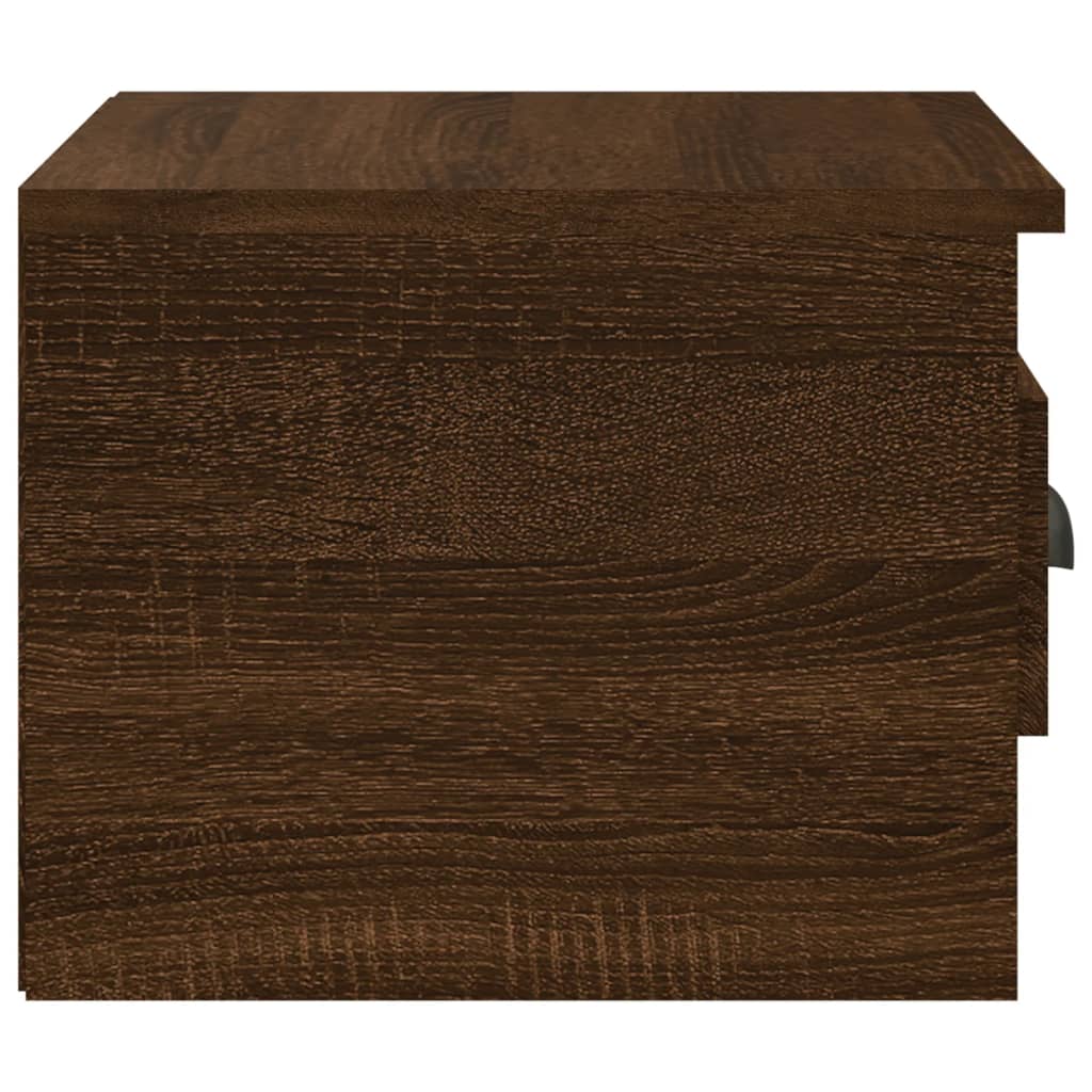 Wall-mounted Bedside Cabinet Brown Oak 41.5x36x28cm