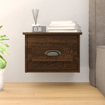 Wall-mounted Bedside Cabinet Brown Oak 41.5x36x28cm