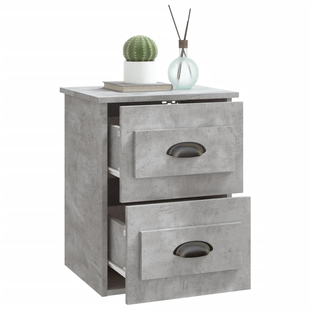 Wall-mounted Bedside Cabinet Concrete Grey 41.5x36x53cm