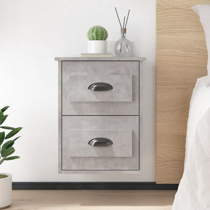 Wall-mounted Bedside Cabinets 2 pcs Concrete Grey 41.5x36x53cm