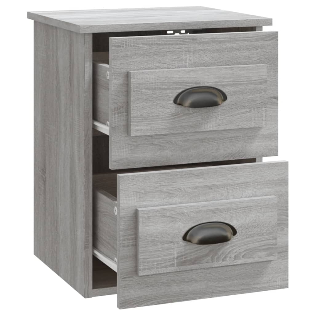 Wall-mounted Bedside Cabinet Grey Sonoma 41.5x36x53cm