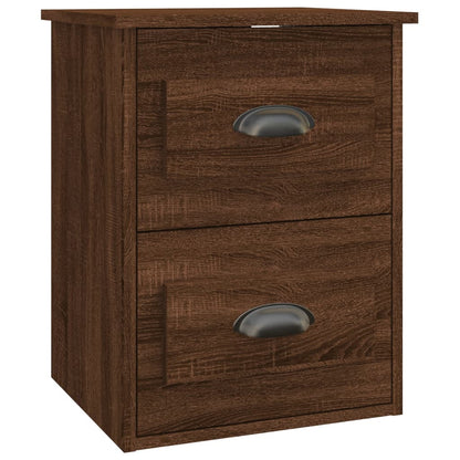 Wall-mounted Bedside Cabinet Brown Oak 41.5x36x53cm