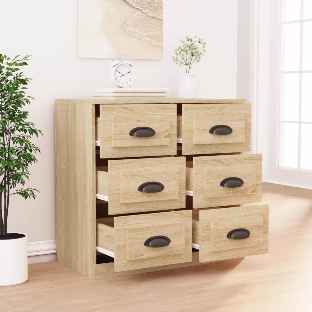 Sideboard Sonoma Oak 70x35.5x67.5 cm Engineered Wood