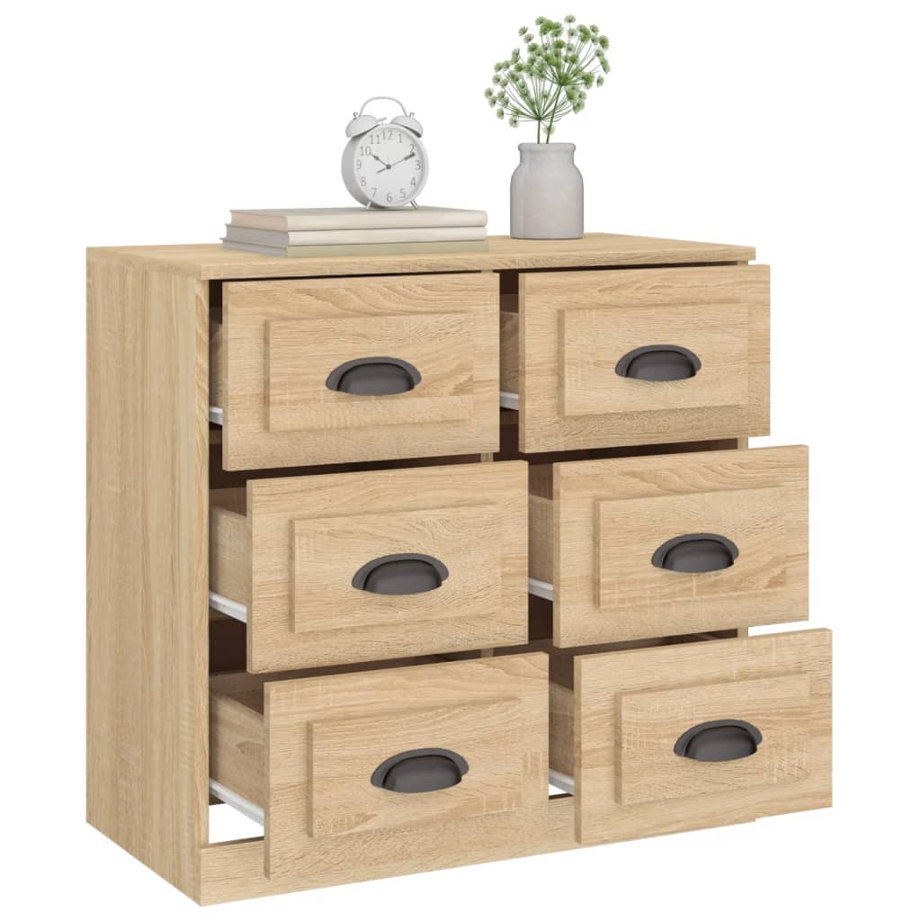Sideboard Sonoma Oak 70x35.5x67.5 cm Engineered Wood