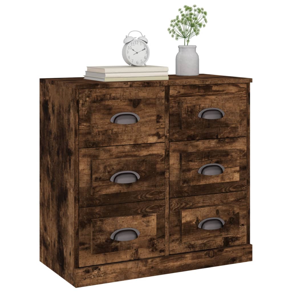 Sideboard Smoked Oak 70x35.5x67.5 cm Engineered Wood