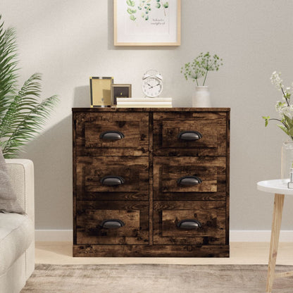 Sideboard Smoked Oak 70x35.5x67.5 cm Engineered Wood