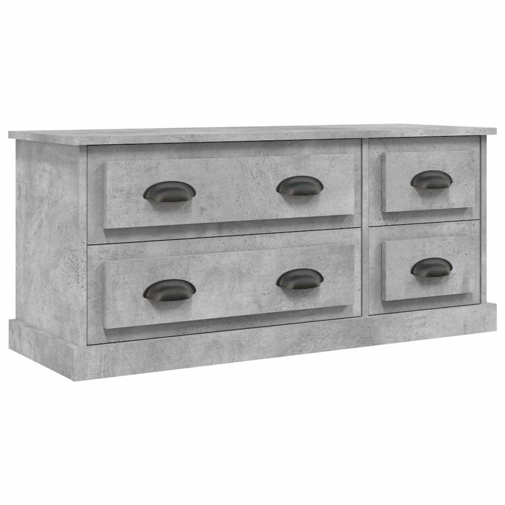 TV Cabinet Concrete Grey 100x35.5x45 cm Engineered Wood