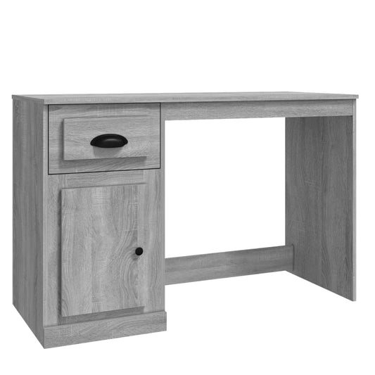 Desk with Drawer Grey Sonoma 115x50x75 cm Engineered Wood