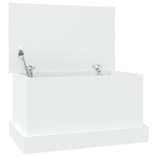 Storage Box White 50x30x28 cm Engineered Wood