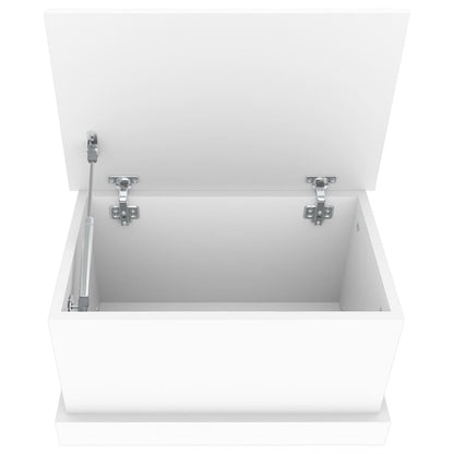 Storage Box White 50x30x28 cm Engineered Wood