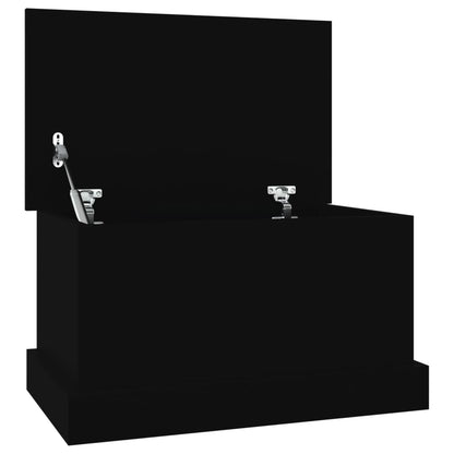 Storage Box Black 50x30x28 cm Engineered Wood