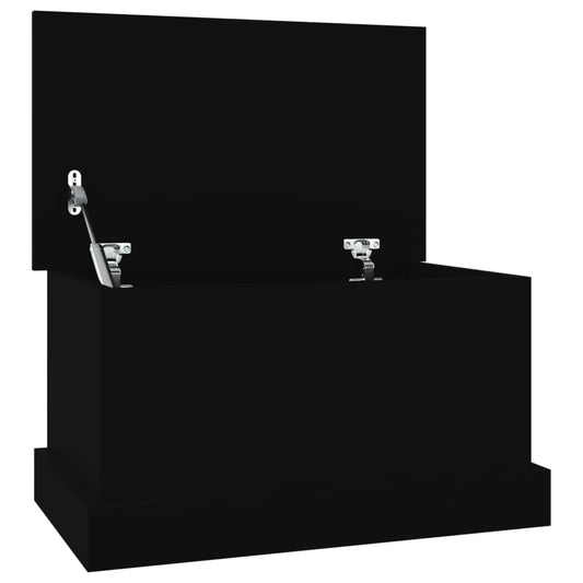 Storage Box Black 50x30x28 cm Engineered Wood