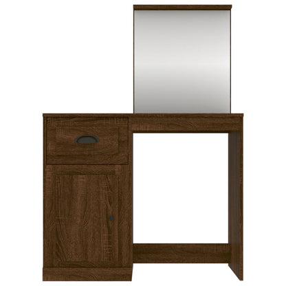 Dressing Table | Brown Oak | Engineered Wood, Acrylic | Dressing Table