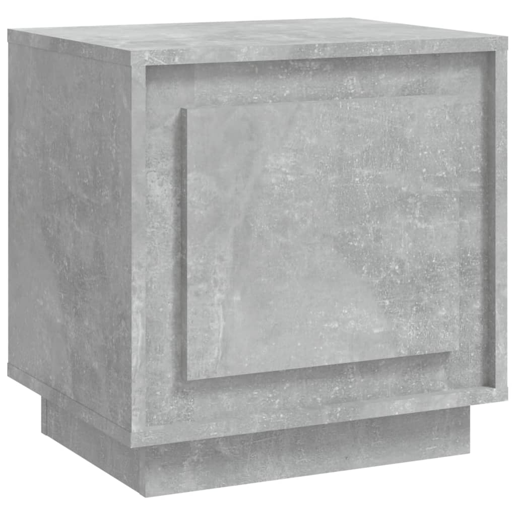 Bedside Cabinet Concrete Grey 44x35x45 cm Engineered Wood