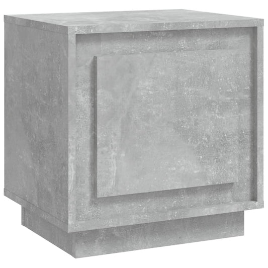 Bedside Cabinet Concrete Grey 44x35x45 cm Engineered Wood